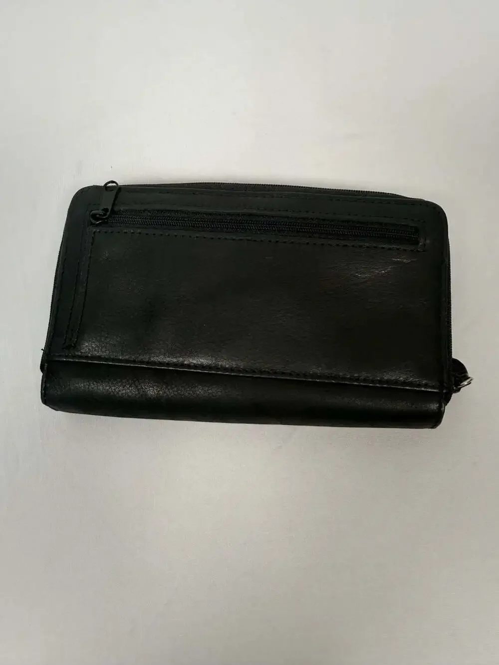Rolfs Vintage Genuine Leather Checkbook Clutch Wallet in Black